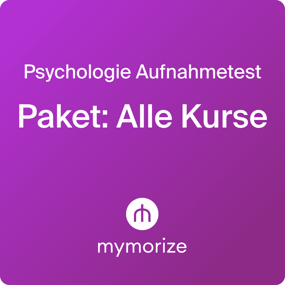 Psychologie Aufnahmetest Paket: Alle Kurse Onlinekurs
