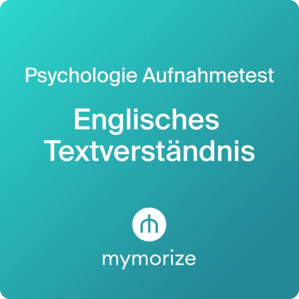Psychologie Aufnahmetest Englisches Textverständnis Onlinekurs