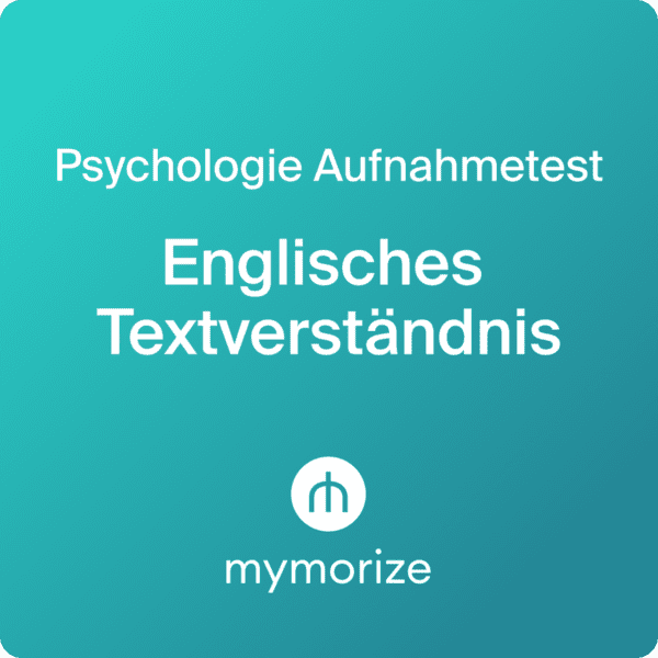 Psychologie Aufnahmetest Englisches Textverständnis Onlinekurs