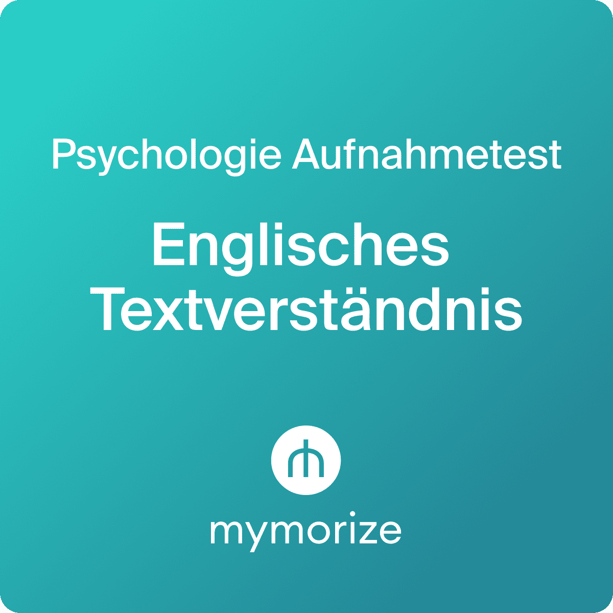 Psychologie Aufnahmetest Englisches Textverständnis Onlinekurs