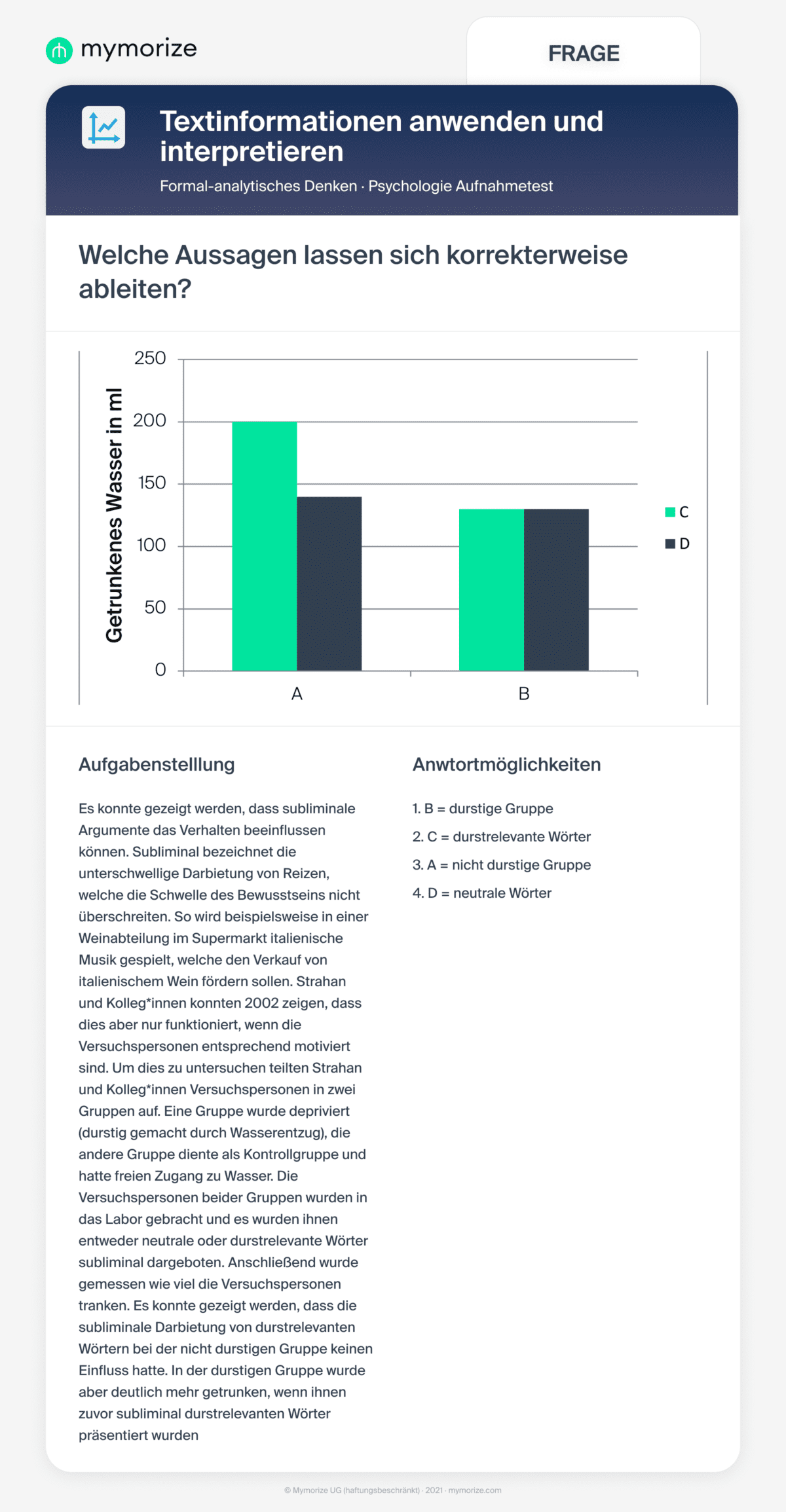 psychologie_aufnahmetest_formal-analtisches-denken-Texteinformationen-mymorize