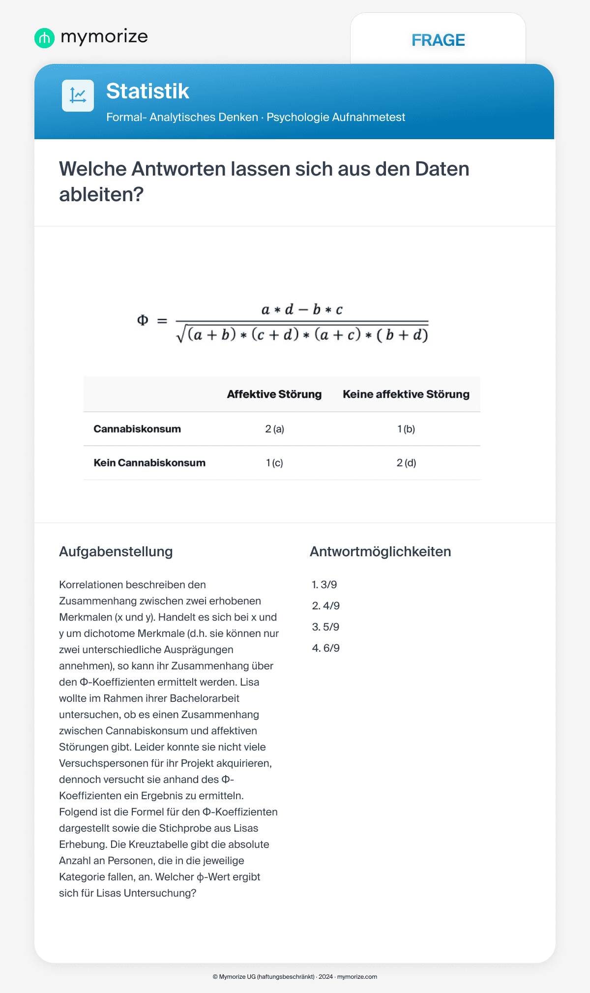 Psychologie Aufnahmetest Formal Analytisches Denken Beispiel Übung 